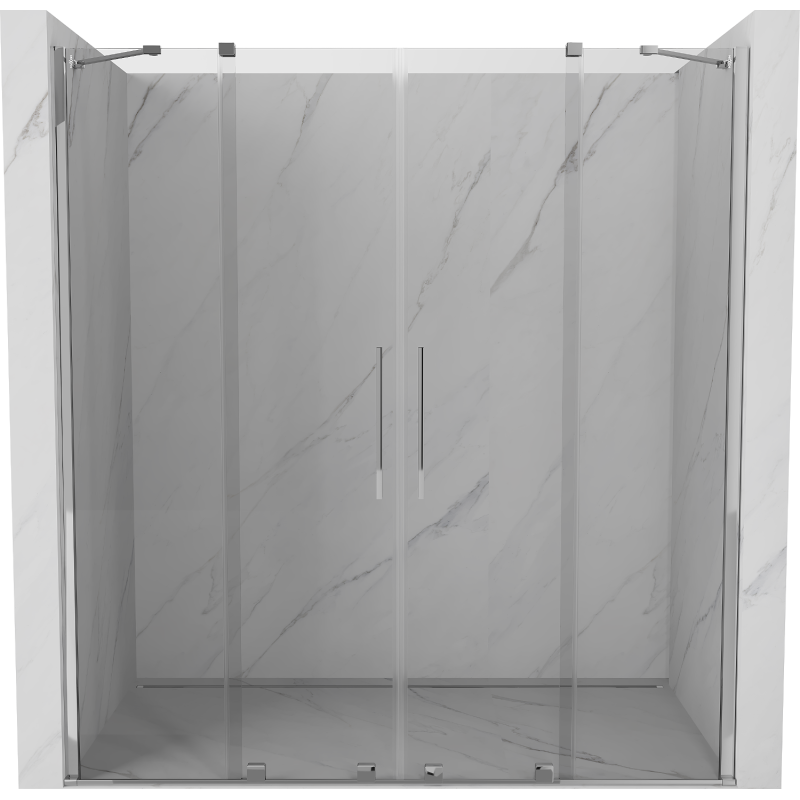 Mexen Velar Duo sprchové dvere posuvné 180 cm, transparentné, chróm - 871-180-000-02-01