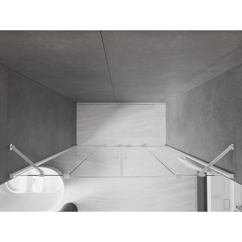 Mexen Velar Duo posuvné sprchové dvere 180 cm, transparentné, chróm - 871-180-000-02-01