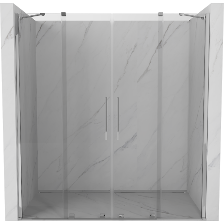Mexen Velar Duo posuvné sprchové dvere 200 cm, transparentné, chróm - 871-200-000-02-01