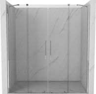 Mexen Velar Dvojité posuvné sprchové dvere 200 cm, transparentné, chróm - 871-200-000-02-01