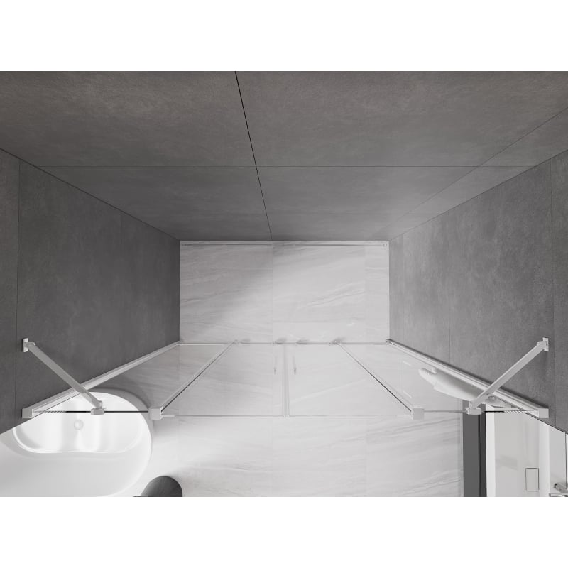 Mexen Velar Duo posuvné sprchové dveře 200 cm, transparentní, chrom - 871-200-000-02-01