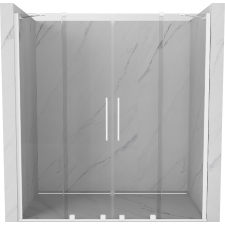 Mexen Velar Duo posuvné sprchové dvere 170 cm, transparentné, biele - 871-170-000-02-20