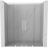 Mexen Velar Duo sprchové dvere posuvné 180 cm, transparentné, biele - 871-180-000-02-20
