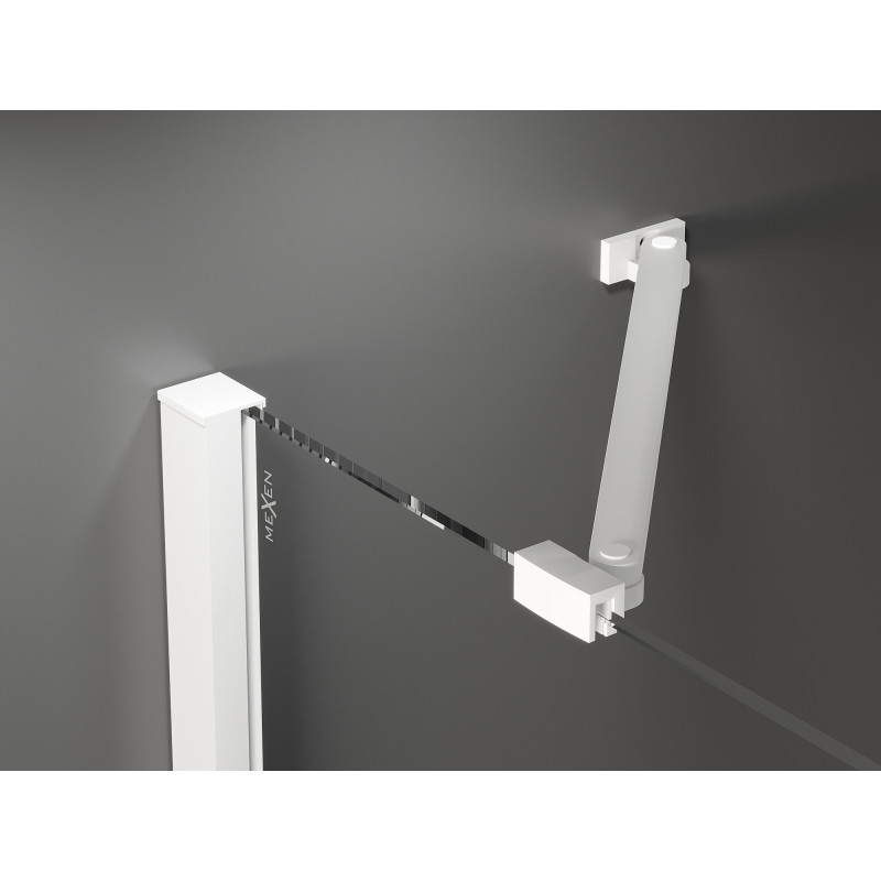 Mexen Velar Duo posuvné sprchové dvere 180 cm, transparentné, biele - 871-180-000-02-20