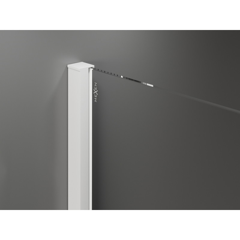 Mexen Velar Duo posuvné sprchové dvere 200 cm, transparentné, biele - 871-200-000-02-20
