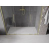 Mexen Velar Duo posuvné sprchové dvere 170 cm, priehľadné, zlaté kartáčované - 871-170-000-02-55