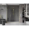 Mexen Velar Duo sprchové dvere posuvné 170 cm, transparentné, zlaté kartáčované - 871-170-000-02-55