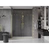 Mexen Velar Duo sprchové dvere posuvné 170 cm, transparentné, zlaté kartáčované - 871-170-000-02-55