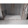 Mexen Velar Duo sprchové dvere posuvné 200 cm, transparentné, ružové zlato - 871-200-000-02-60