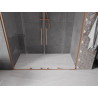 Mexen Velar Duo posuvné sprchové dvere 180 cm, transparentné, kartáčovaná meď - 871-180-000-02-65