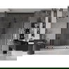 Mexen Velar Duo sprchové dvere posuvné 200 cm, transparentné, čierne - 871-200-000-02-70