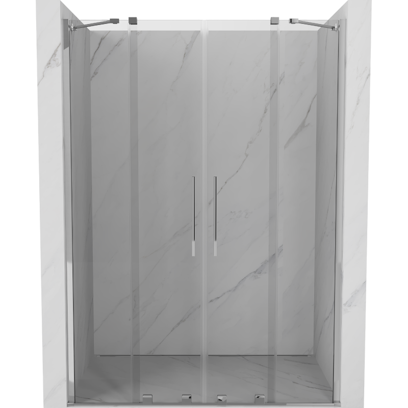 Mexen Velar Duo posuvné sprchové dvere 140 cm, transparentné, chróm - 871-140-000-02-01