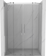 Mexen Velar Duo posúvacie sprchové dvere 140 cm, Priehľadné, Chrómová - 871-140-000-02-01