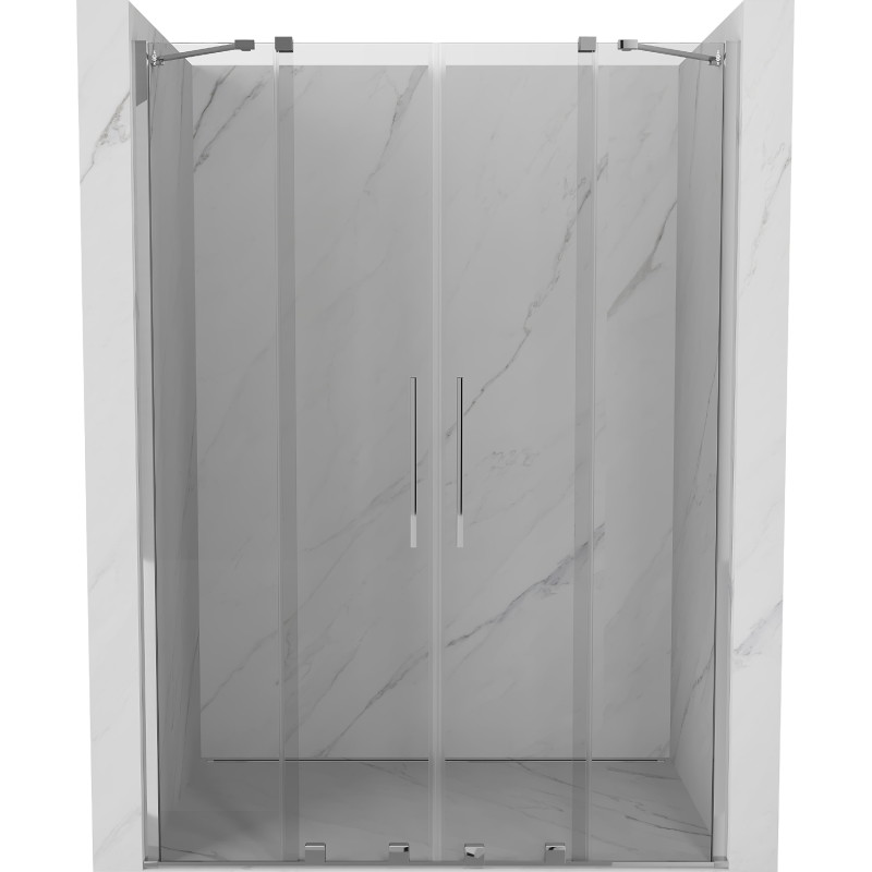 Mexen Velar Duo posuvné sprchové dvere 150 cm, transparentné, chrómové - 871-150-000-02-01