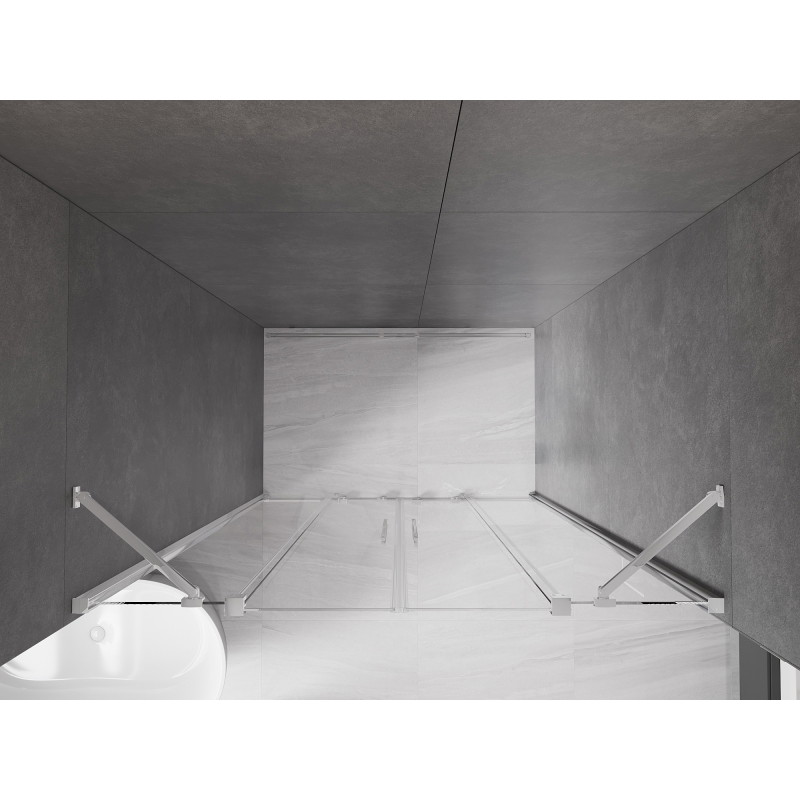 Mexen Velar Duo posuvné sprchové dvere 150 cm, transparentné, chróm - 871-150-000-02-01