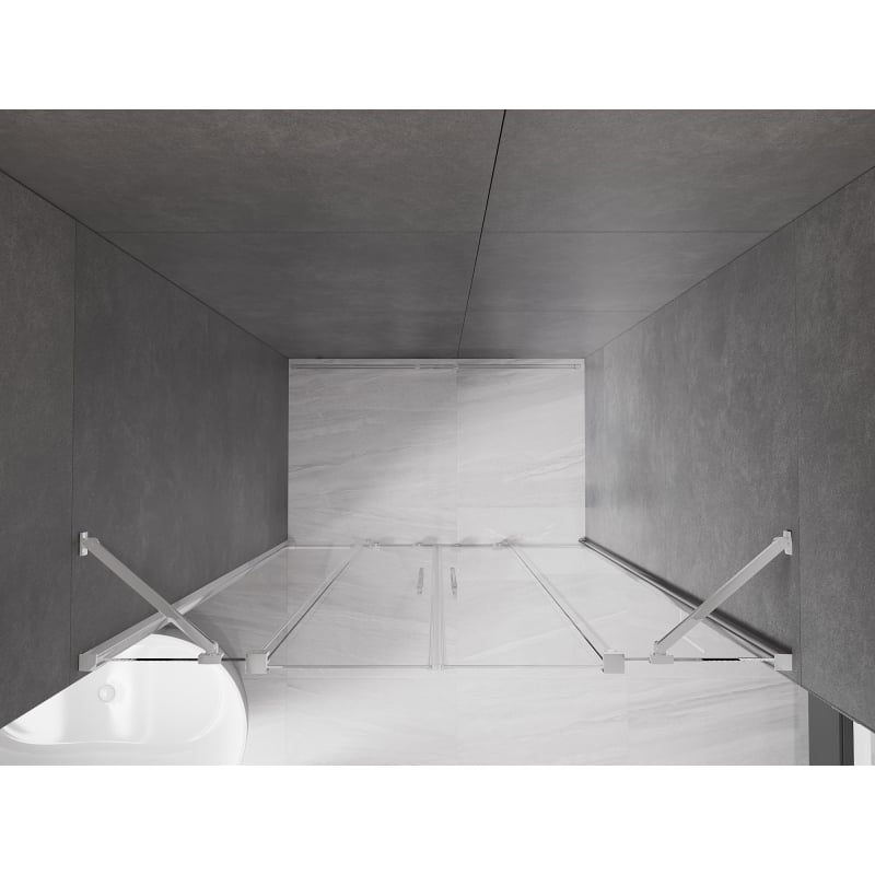 Mexen Velar Duo posuvné sprchové dveře 160 cm, transparentní, chrom - 871-160-000-02-01