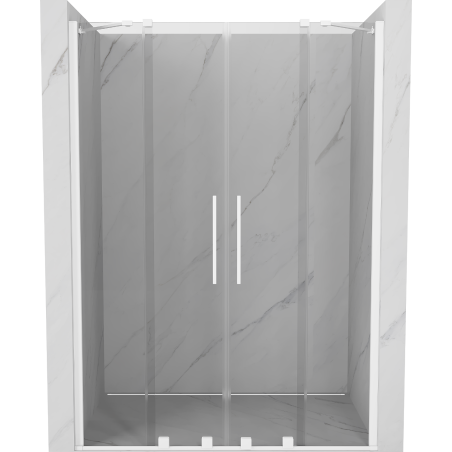 Mexen Velar Duo posuvné sprchové dvere 150 cm, transparentné, biele - 871-150-000-02-20