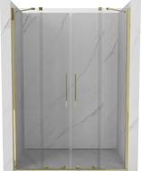 Mexen Velar Duo posuvné sprchové dvere 140 cm, transparentné, zlaté - 871-140-000-02-50