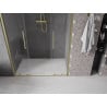 Mexen Velar Duo sprchové dvere posuvné 140 cm, transparentné, zlaté kartáčované - 871-140-000-02-55
