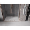 Mexen Velar Duo posuvné sprchové dvere 140 cm, priehľadné, ružové zlato - 871-140-000-02-60