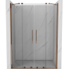 Mexen Velar Duo posuvné sprchové dvere 150 cm, priehľadné, ružové zlato - 871-150-000-02-60
