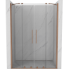 Mexen Velar Duo posuvné sprchové dvere 150 cm, transparentné, brúsená meď - 871-150-000-02-65