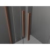 Mexen Velar Duo posuvné sprchové dvere 150 cm, transparentné, brúsená meď - 871-150-000-02-65