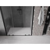 Mexen Velar Dvojité sprchovacie dvere posuvné 160 cm, priehľadné, čierne - 871-160-000-02-70