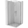 Mexen Velar Duo posuvná sprchová kabína 80 x 80 cm, transparentná, chróm - 871-080-080-02-01