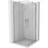 Mexen Velar Duo sprchová kabína posuvná 80 x 80 cm, transparentná, chróm - 871-080-080-02-01