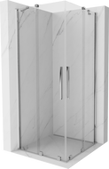 Mexen Velar Duo sprchová kabína, posuvné dvere 90 x 90 cm, Priehľadné, Chrómová - 871-090-090-02-01