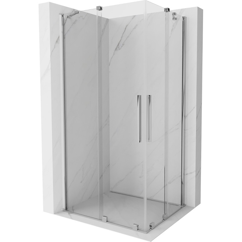 Mexen Velar Duo sprchová kabína posuvná 100 x 90 cm, transparentná, chróm - 871-100-090-02-01