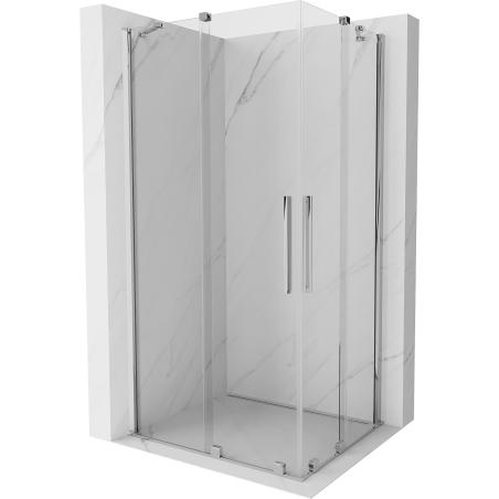 Mexen Velar Duo posuvná sprchová kabína 100 x 90 cm, priehľadná, chróm - 871-100-090-02-01