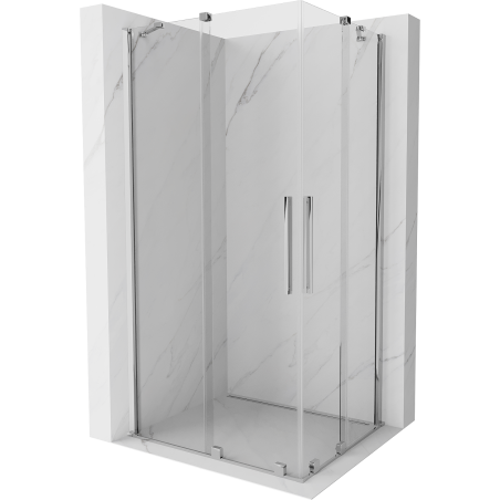 Mexen Velar Duo sprchová kabína posuvná 100 x 90 cm, transparentná, chróm - 871-100-090-02-01