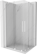 Mexen Velar Duo sprchová kabína, posuvné dvere 90 x 80 cm, Priehľadné, biela - 871-090-080-02-20
