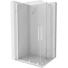 Mexen Velar Duo sprchová kabína posuvná 100 x 90 cm, transparentná, biela - 871-100-090-02-20