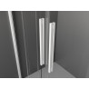 Mexen Velar Duo sprchová kabína posuvná 100 x 90 cm, transparentná, biela - 871-100-090-02-20