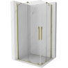 Mexen Velar Duo sprchová kabína, posuvné dvere 90 x 80 cm, Priehľadné, Zlatá - 871-090-080-02-50