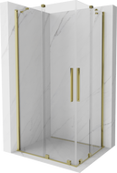 Mexen Velar Duo sprchová kabína, posuvné dvere 90 x 80 cm, Priehľadné, Zlatá - 871-090-080-02-50