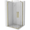 Mexen Velar Duo sprchovací kút posuvný 100 x 90 cm, priehľadný, zlatý - 871-100-090-02-50