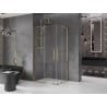 Mexen Velar Duo sprchovací kút posuvný 100 x 90 cm, priehľadný, zlatý - 871-100-090-02-50