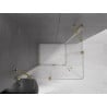 Mexen Velar Duo sprchovací kút posuvný 100 x 90 cm, priehľadný, zlatý - 871-100-090-02-50