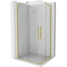 Mexen Velar Duo sprchová kabína posuvná 100 x 90 cm, transparentná, zlatá kartáčovaná - 871-100-090-02-55
