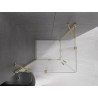 Mexen Velar Duo sprchová kabína posuvná 100 x 90 cm, transparentná, zlatá kartáčovaná - 871-100-090-02-55
