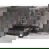 Mexen Velar Duo sprchová kabína, posuvné dvere 90 x 80 cm, Priehľadné, Zlatoružová - 871-090-080-02-60