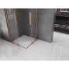 Mexen Velar Duo sprchový kút posuvný 100 x 100 cm, transparentný, brúsená meď - 871-100-100-02-65