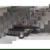 Mexen Velar Duo sprchová kabína, posuvné dvere 100 x 90 cm, Priehľadné, kefovaná meď - 871-100-090-02-65