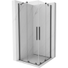 Mexen Velar Duo posuvná sprchová kabína 90 x 90 cm, transparentná, brúsená zbraňovo sivá - 871-090-090-02-66