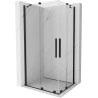 Mexen Velar Duo posuvná sprchová kabína 100 x 90 cm, priehľadná, čierna - 871-100-090-02-70