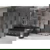 Mexen Velar Duo sprchová kabína, posuvné dvere 100 x 90 cm, Priehľadné, Čierna - 871-100-090-02-70